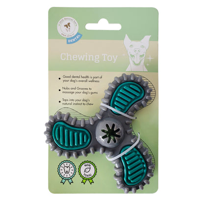 TPR dental spinner dog toy for light to medium chewers