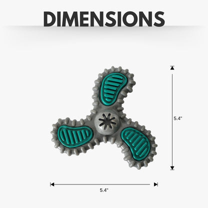 TPR dental spinner dog toy for light to medium chewers
