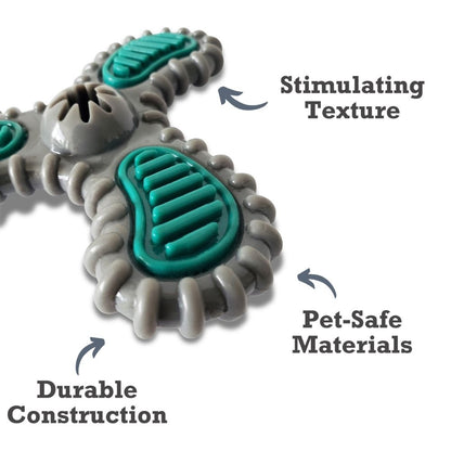 TPR dental spinner dog toy for light to medium chewers