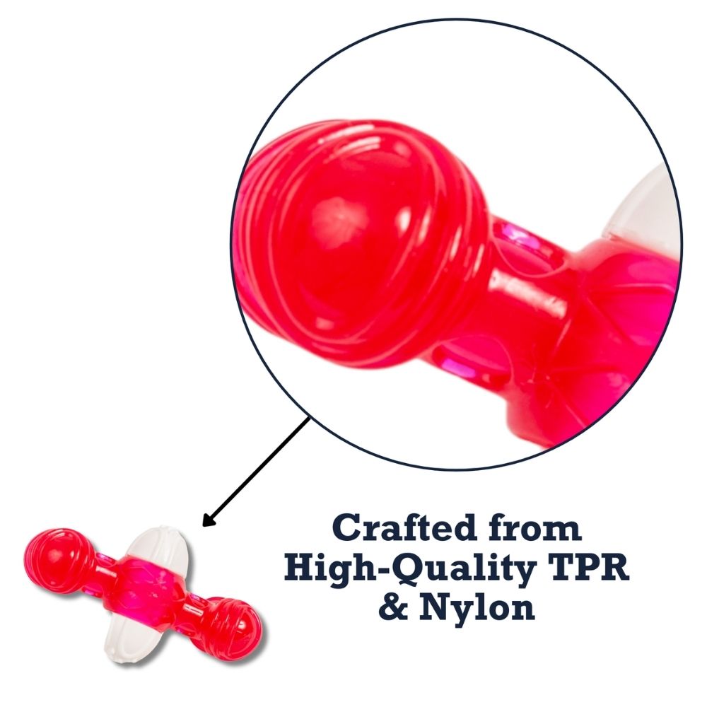 Durable TPR nylon dog chew toy Quacker Bone