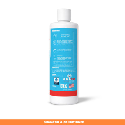 aloe and oatmeal pet shampoo for dogs and cats 16.9 oz