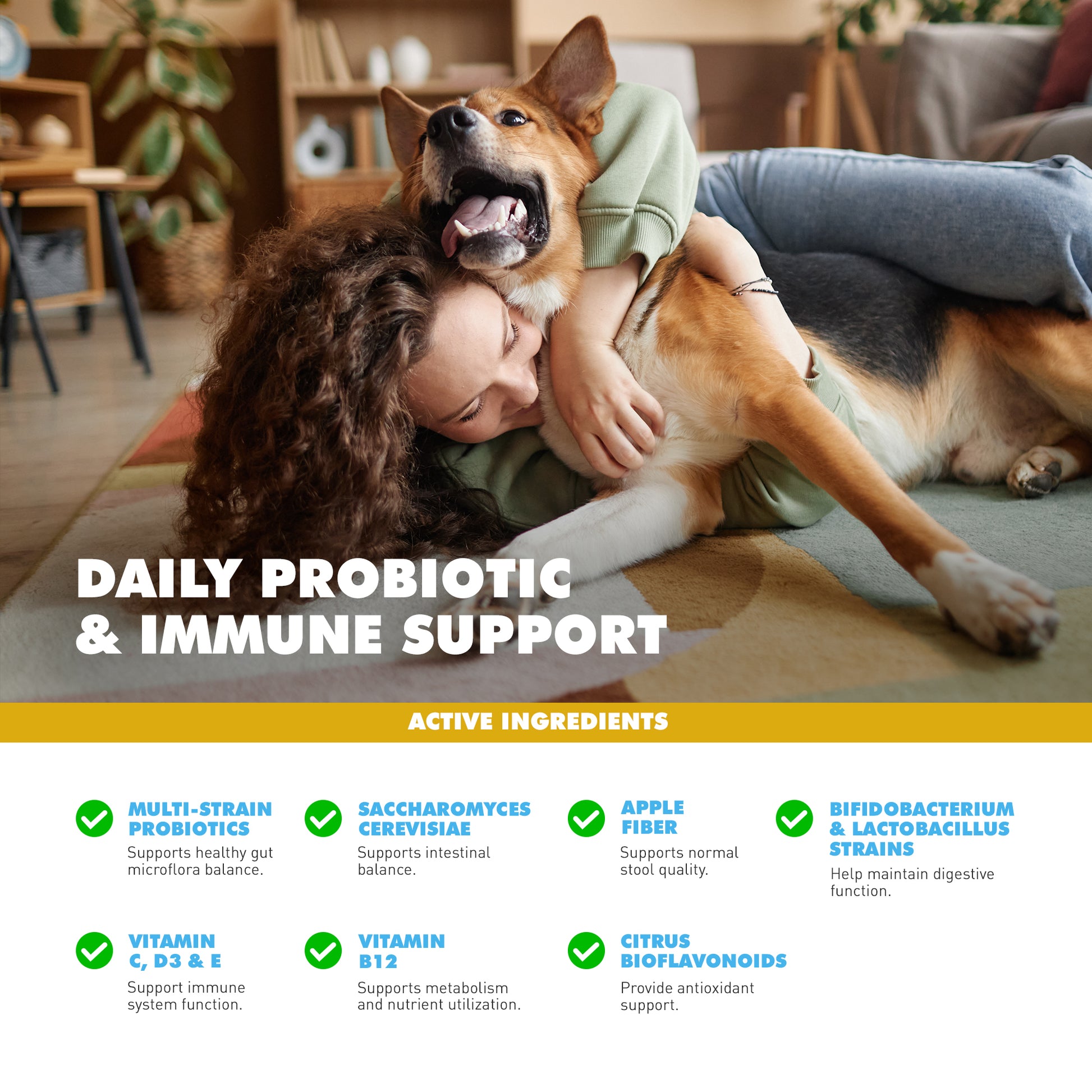 probiotics gut and immune support supplement for dogs