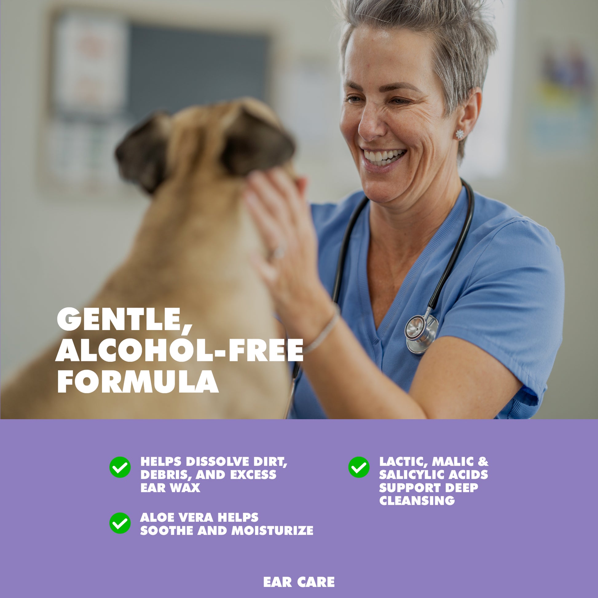 ear cleansing solution for dogs and cats 4 oz bottle