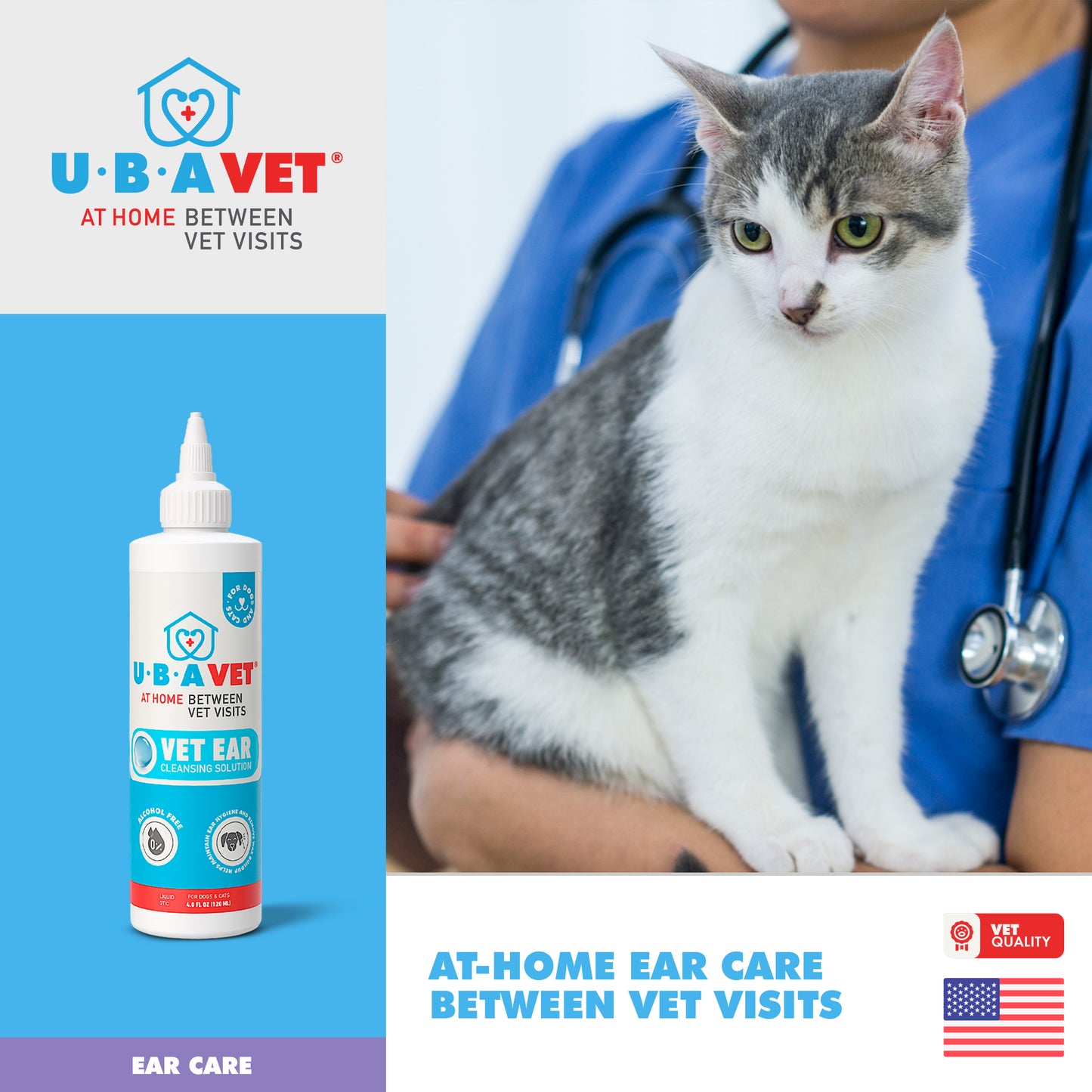 ear cleansing solution for dogs and cats 4 oz bottle