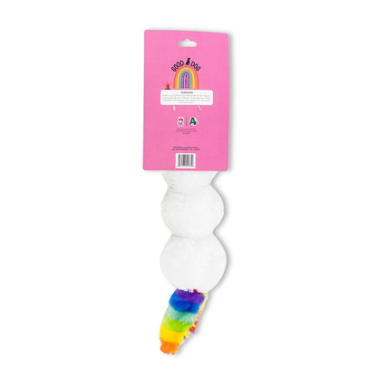 Colorful unicorn squeaky plush dog toy