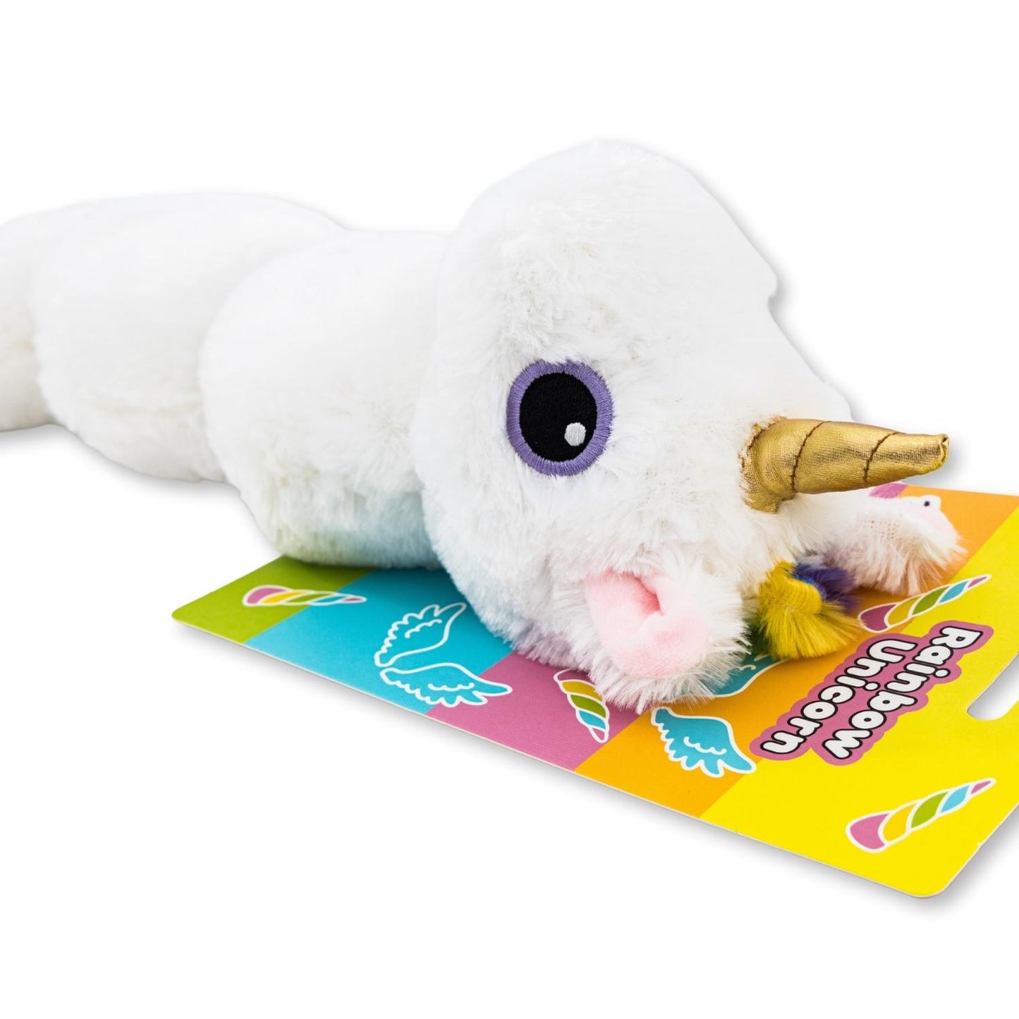 Colorful unicorn squeaky plush dog toy