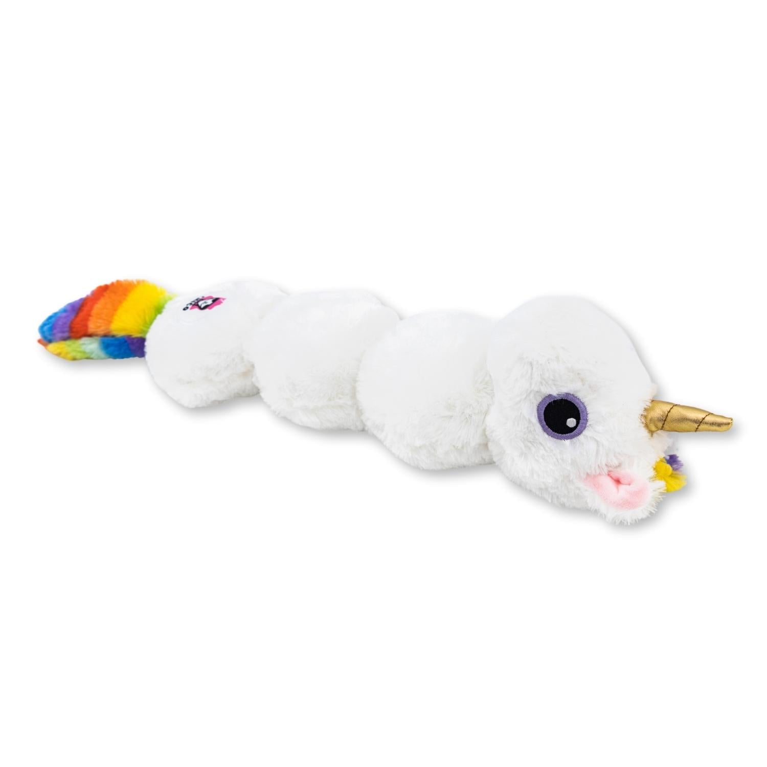 Colorful unicorn squeaky plush dog toy