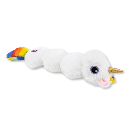 Colorful unicorn squeaky plush dog toy