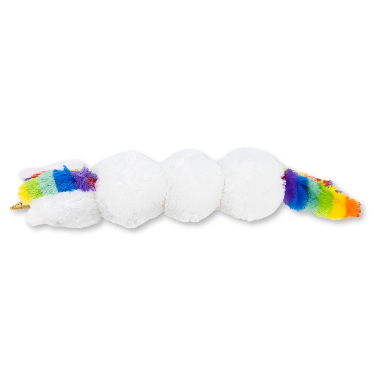 Colorful unicorn squeaky plush dog toy