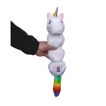 Colorful unicorn squeaky plush dog toy