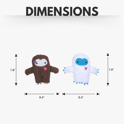 interactive squeaky yeti snowman plush dog toy set