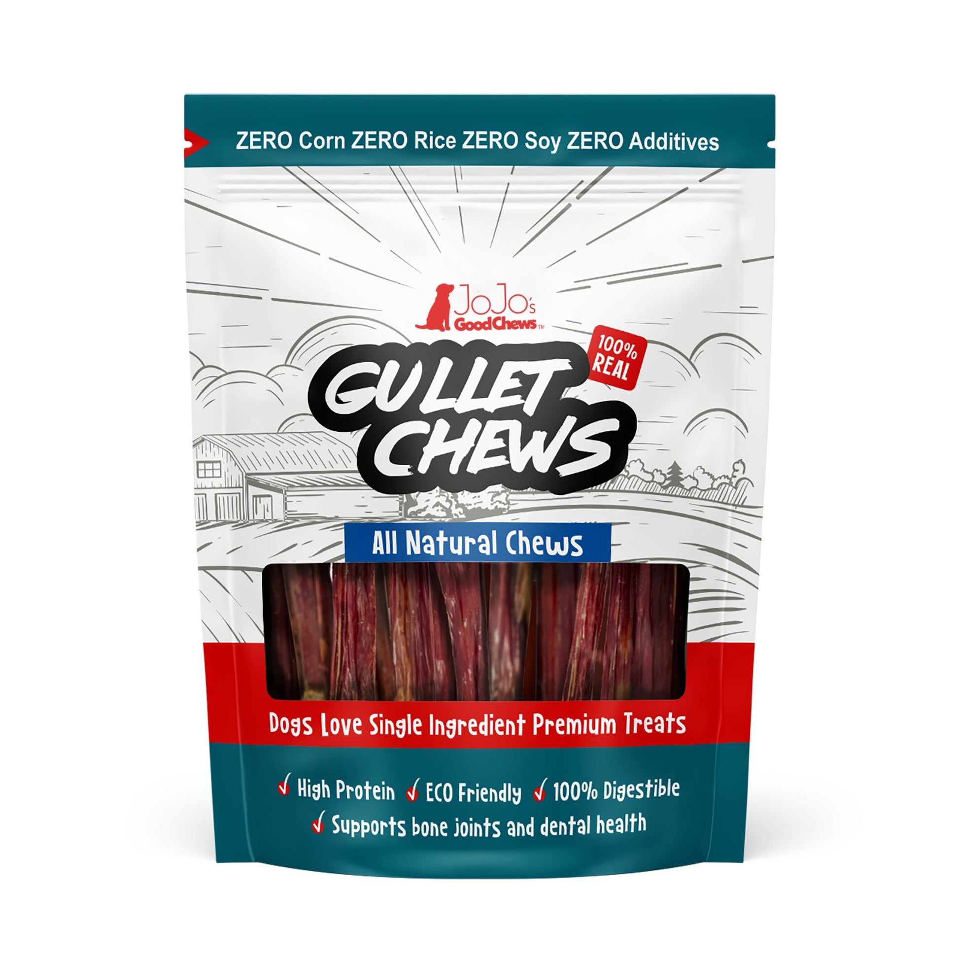 6 inch beef gullet stick dog treats natural single ingredient chew 5 pack