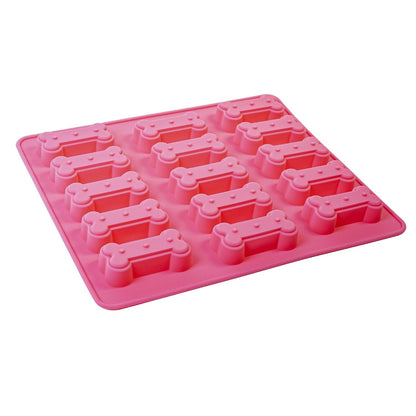 Dog Bone 3-in-1 Silicone Baking Treat Tray for Healthy, Homemade Dog Treats and More – (2-Pack)