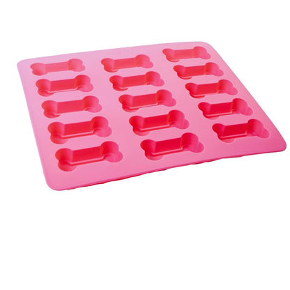 Dog Bone 3-in-1 Silicone Baking Treat Tray for Healthy, Homemade Dog Treats and More – (2-Pack)