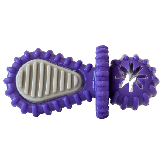 purple dental pacifier chew toy designed for dogs