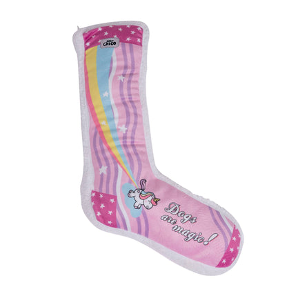 unicorn plush sock dog toy squeaky soft dog toy